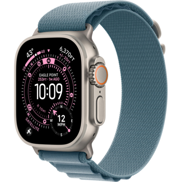 Смарт-часы Apple Watch Ultra 3, 49 мм, Natural Titanium Light Blue Alpine Loop M 1